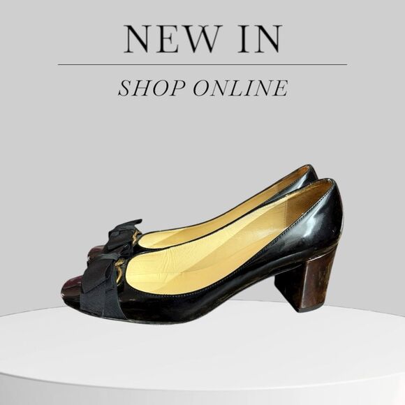 Kate Spade Dale Black Patent Leather Pumps in Original Box / SZ: 8B - Picture 1 of 8